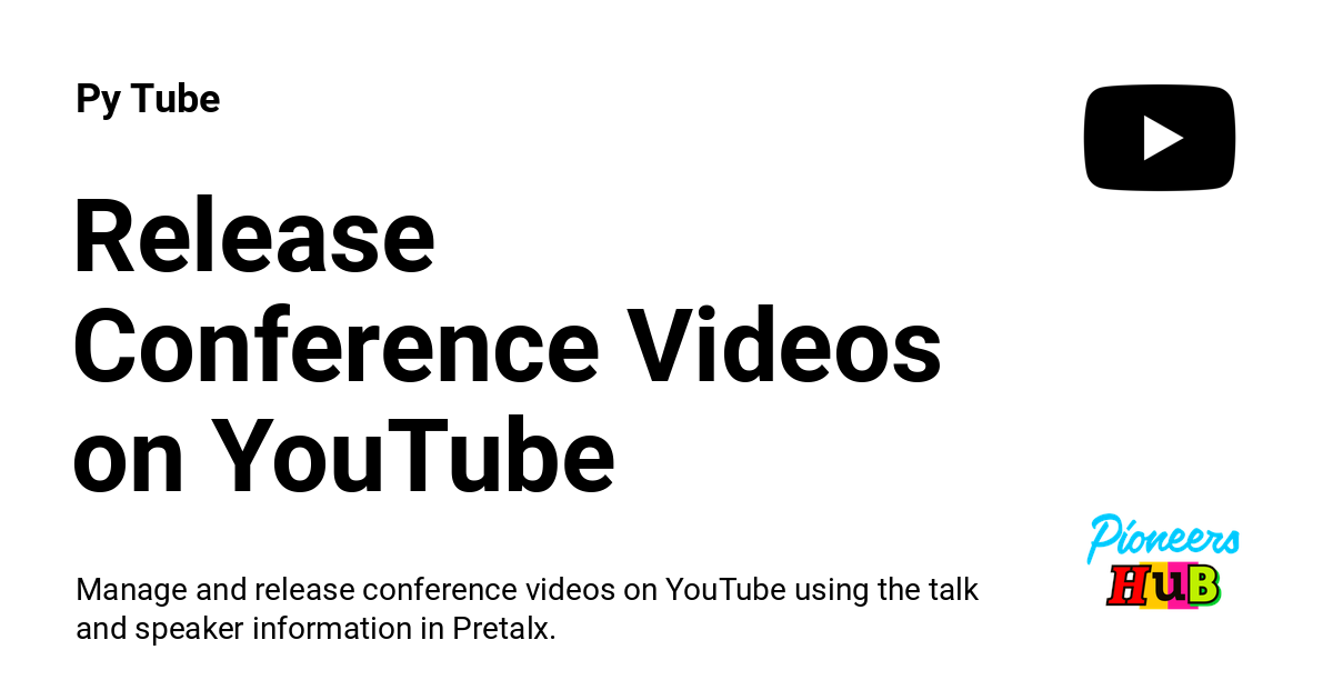 Blog Image for PyTube: Einfache Veröffentlichung von Konferenzvideos